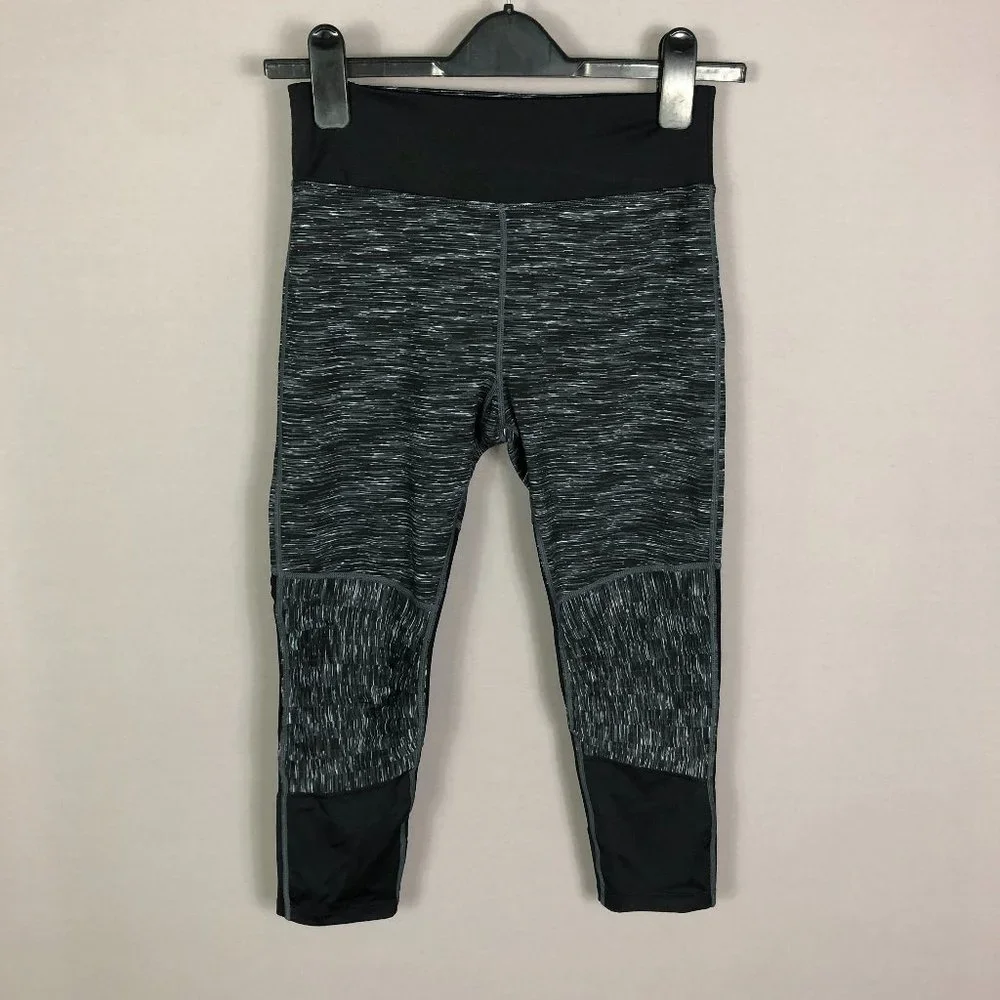 Sam Edelman Womens Gray Black Pleated Ruffle Capri Leggings Size XS - Picture 1 of 10